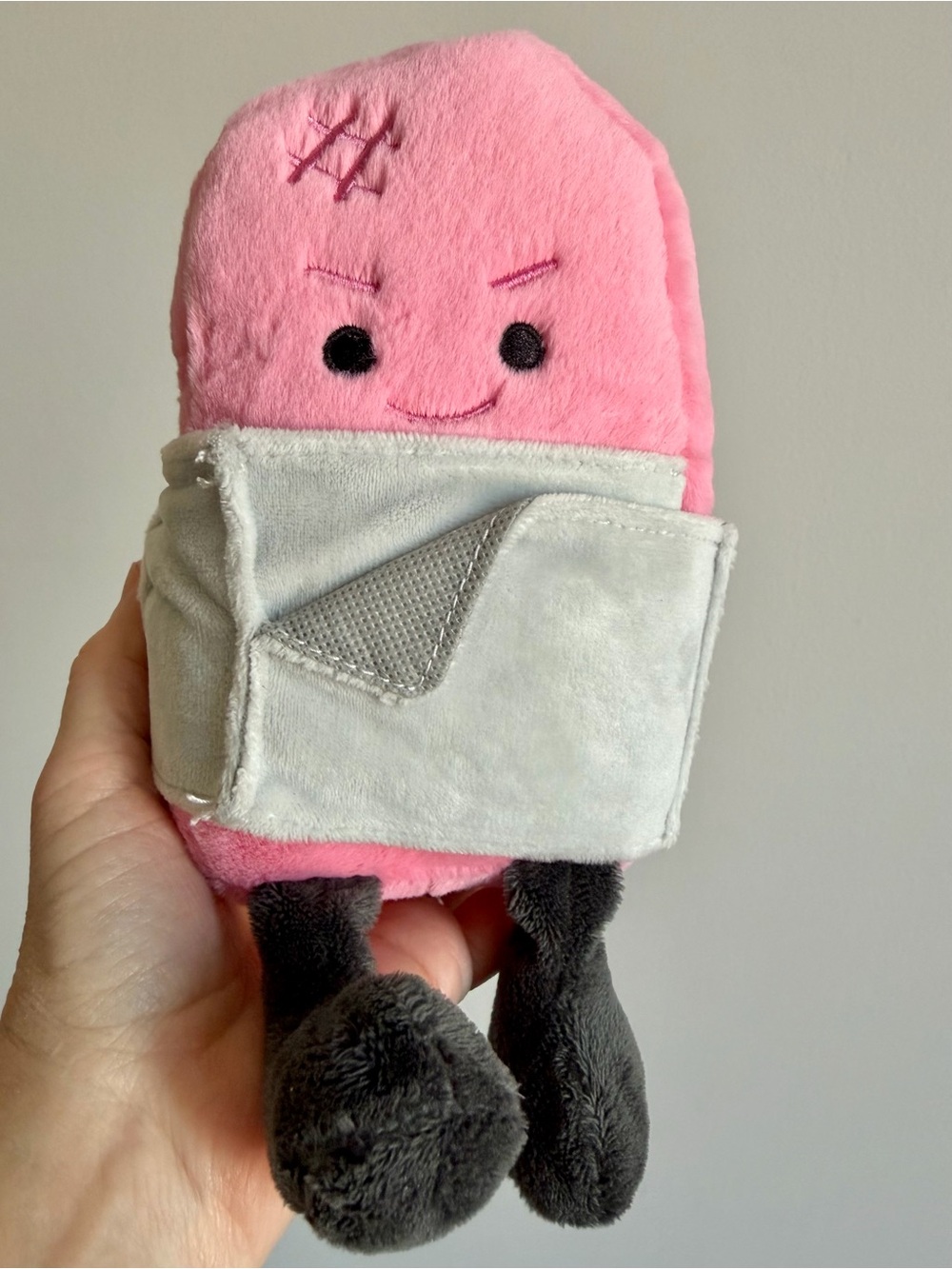Spark Create Imagine Pink Eraser Plush Toy Back to School Collectible Friend